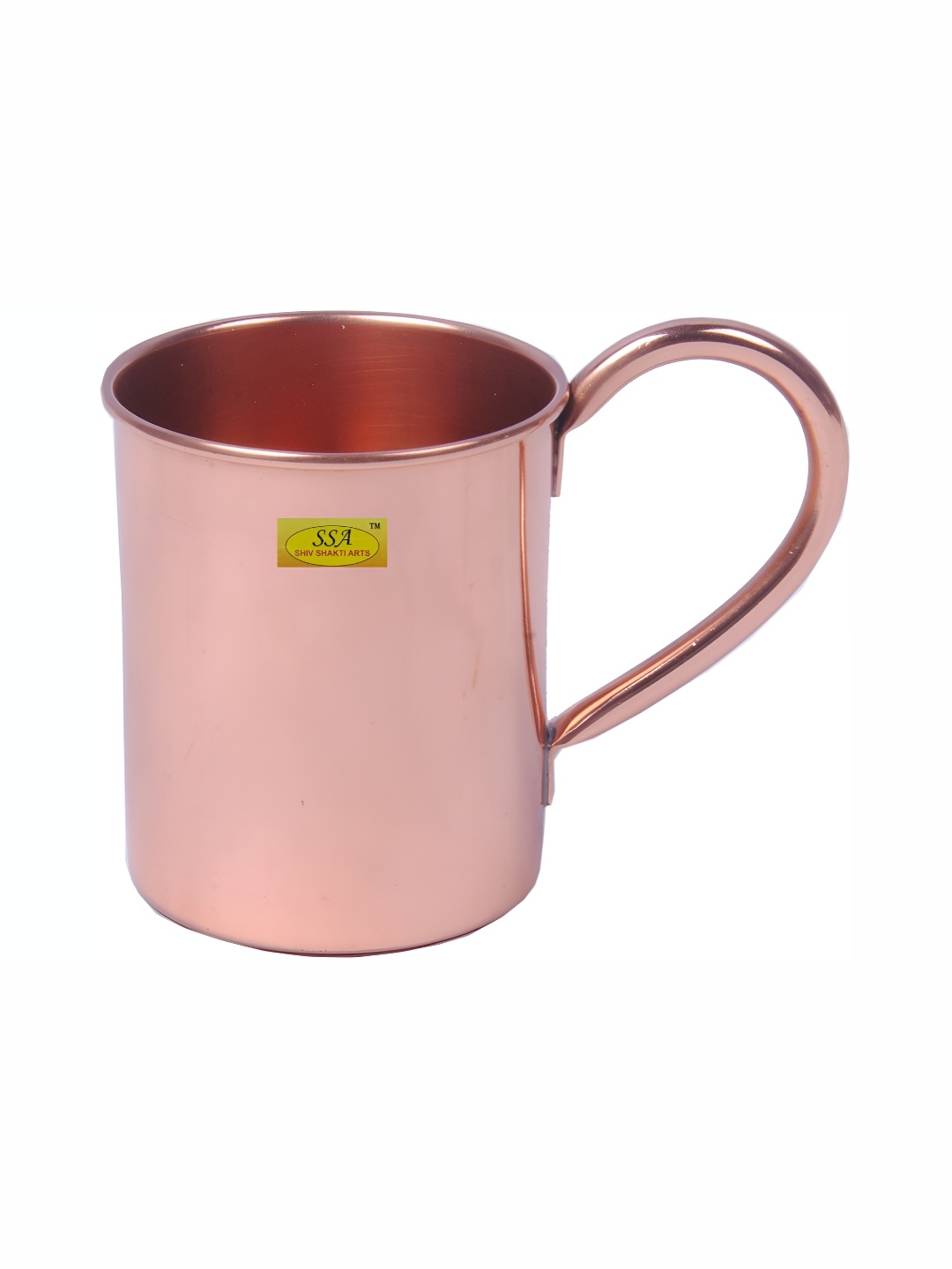 

Shivshakti Arts Brown Copper Glossy Mug 415 ML
