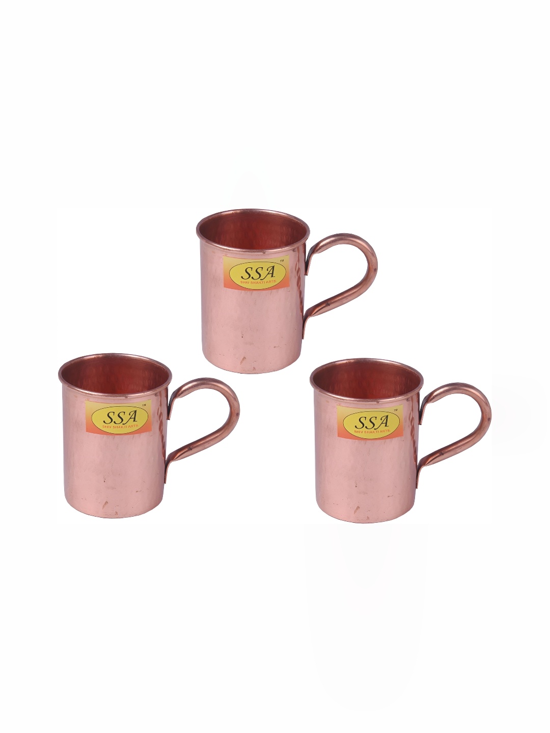 

Shivshakti Arts 3 Pieces Copper Mugs 415ml