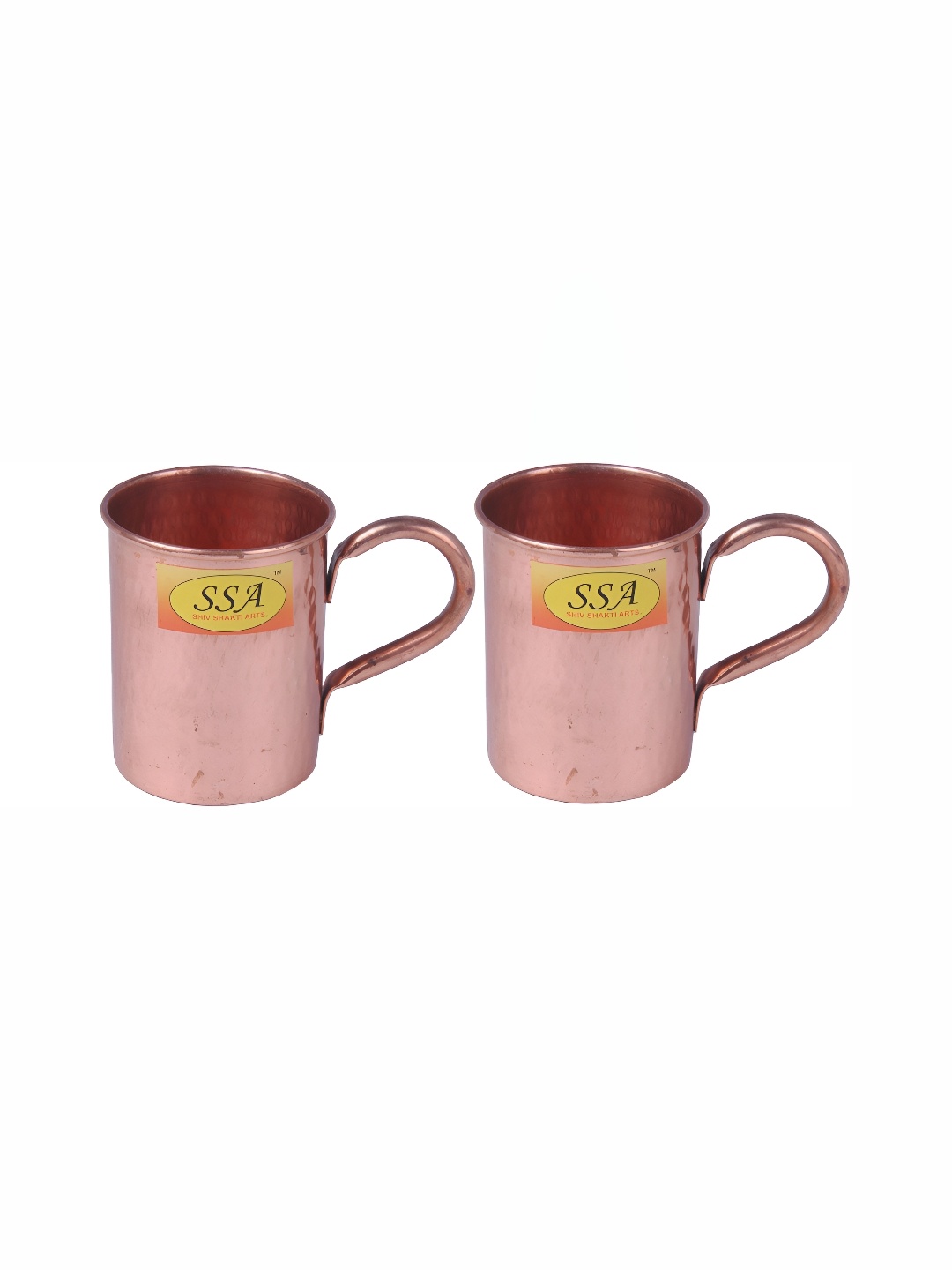 

Shivshakti Arts Brown 2Pcs Copper Mugs Set Of Cups & Mugs