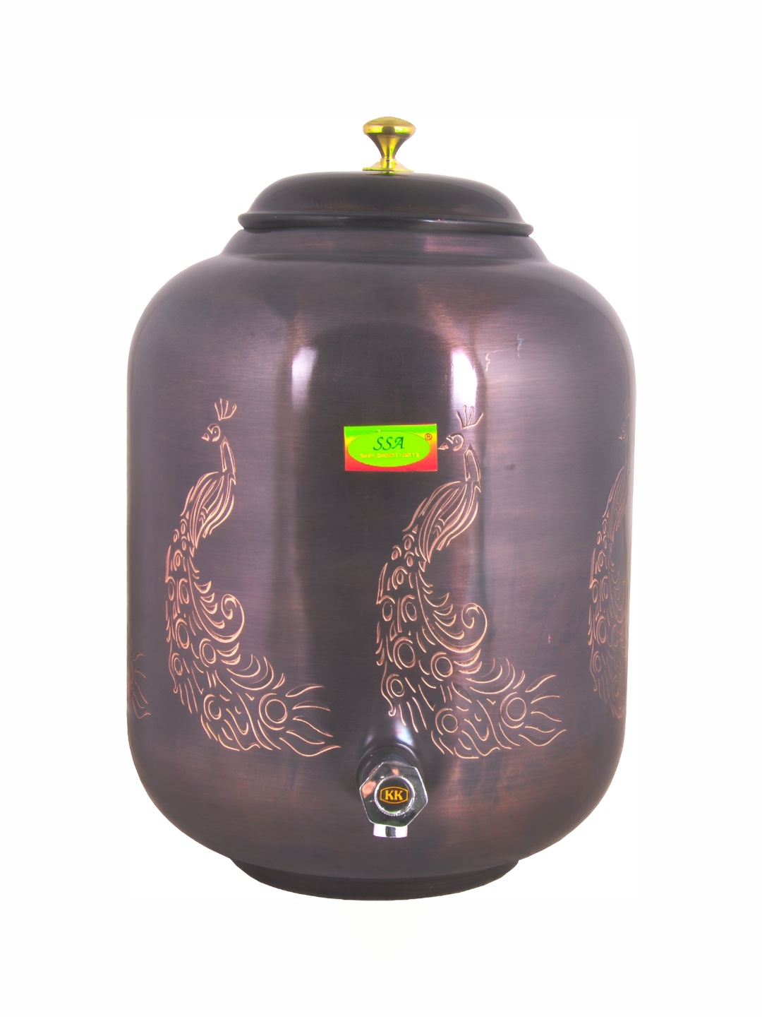 

Shivshakti Arts Brown Printed Metal Beer Pitcher 14 L