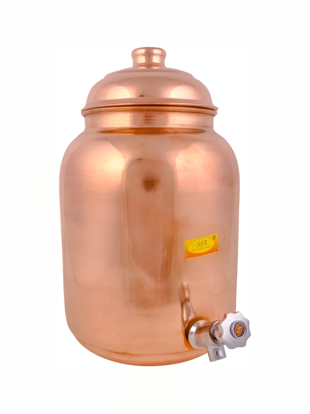 Shivshakti Arts 3 Pieces Copper Water Dispenser Set