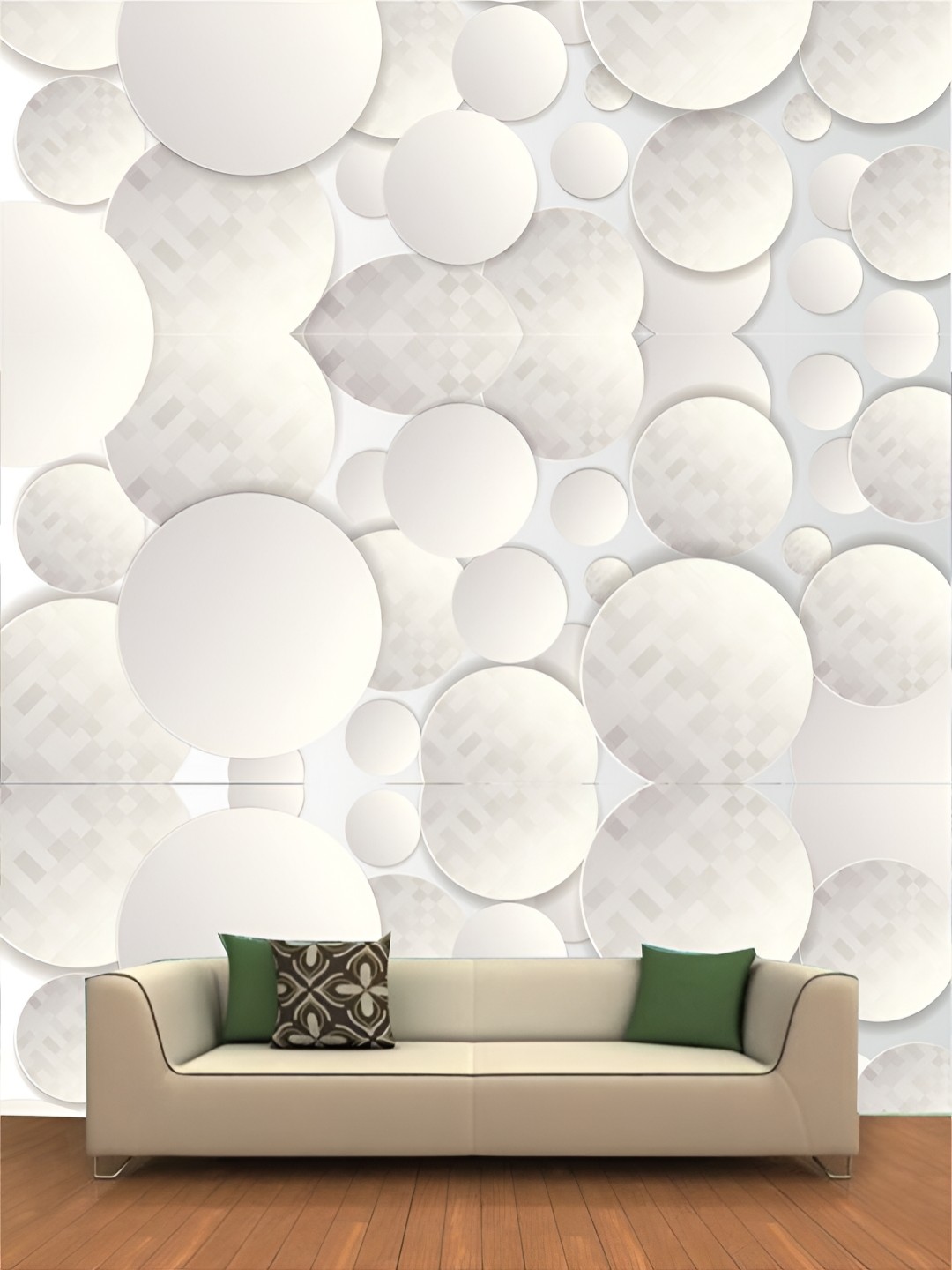 

KSHIRSA White Abstract Printed Self Adhesive Wall Paper
