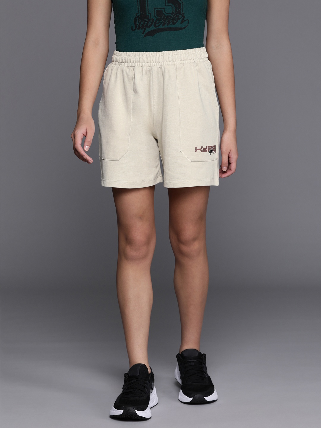 

HRX by Hrithik Roshan Women Lifestyle Shorts, Beige