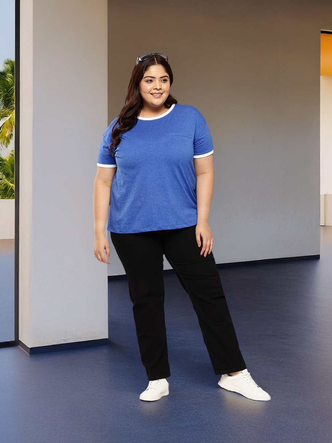

Sztori Plus-Size Casual T-shirt, Blue