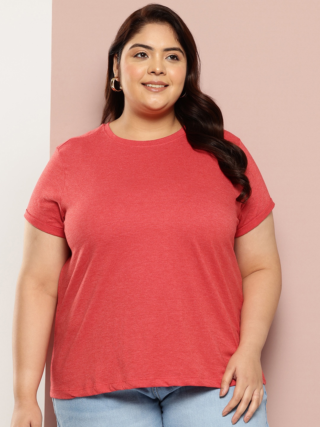

Sztori Women Plus-Size T-shirt, Red