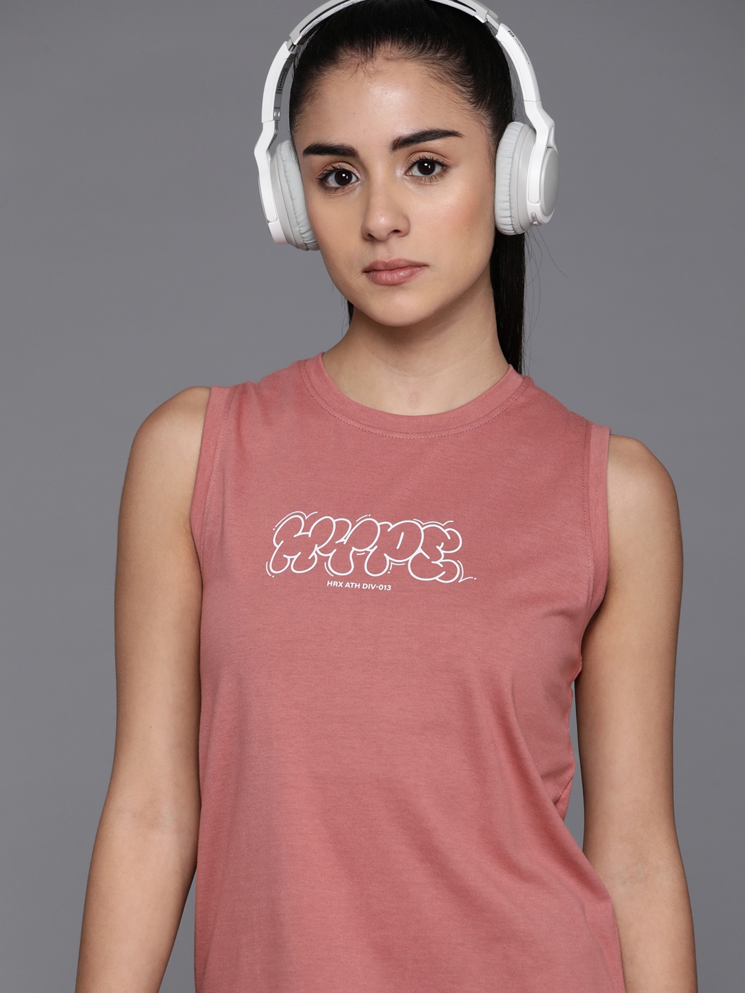

HRX by Hrithik Roshan Printed Lifestyle T-shirt, Rose