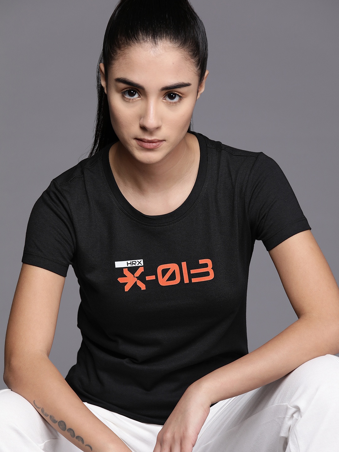 

HRX by Hrithik Roshan Printed Lifestyle T-shirt, Black