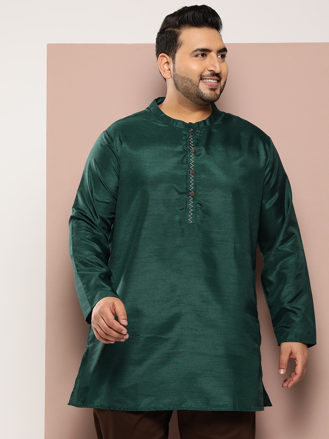 

Sztori Plus Size Short Kurta, Green