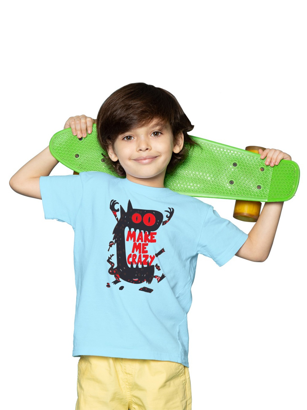 

BRATMA Boys Graphic Printed Cotton T-shirt, Blue