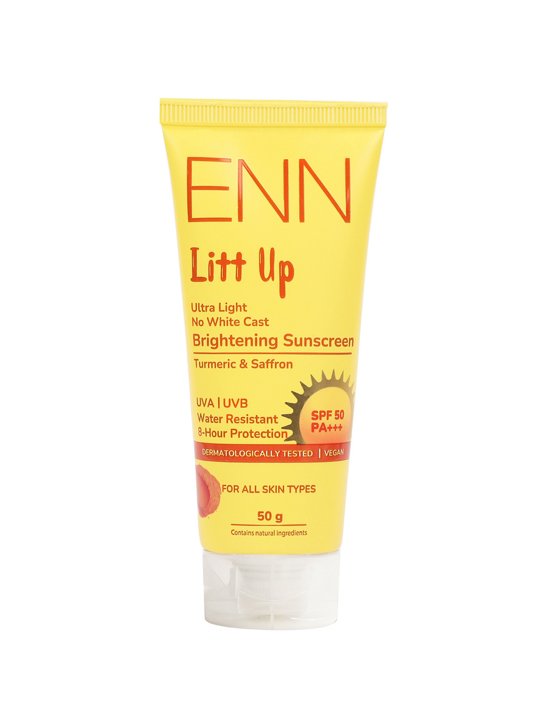 

ENN Litt Up Ultra Light Brightening Sunscreen SPF 50 - 50g, White