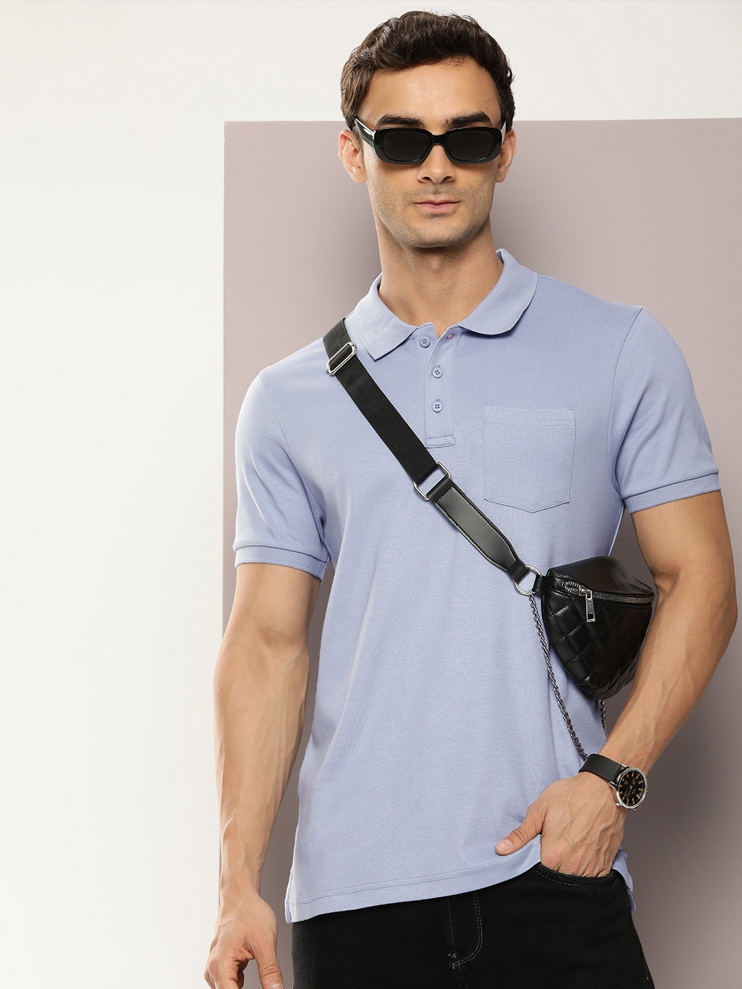 

Kook N Keech Men Polo Collar Pure Cotton T-shirt, Blue
