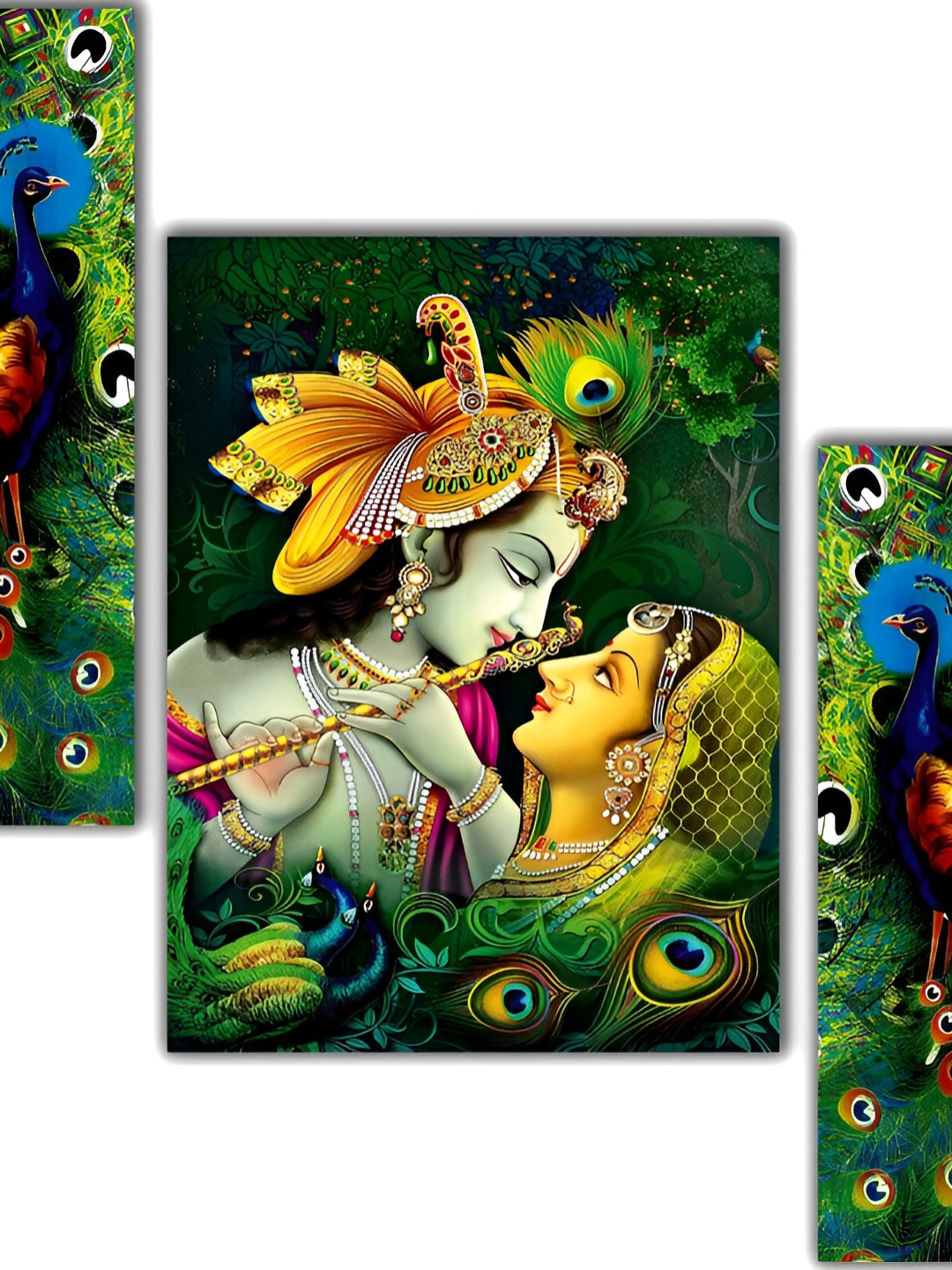 

WALLMAX Blue & Green Wooden Painting Wall Art