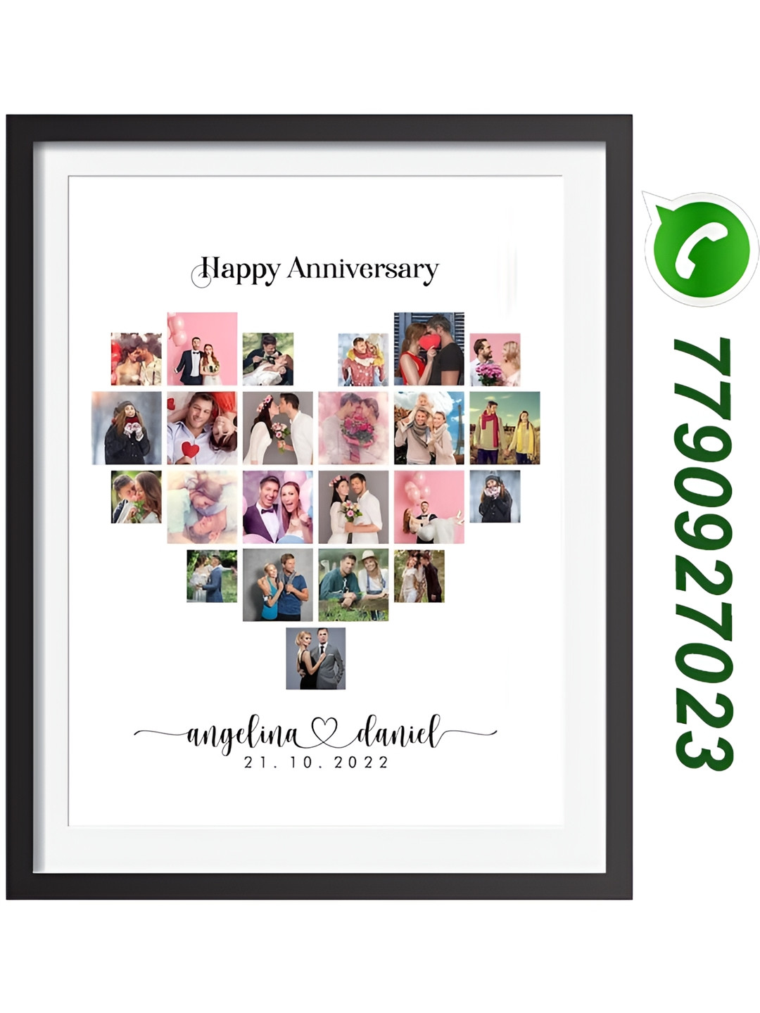 

WALLMAX Black & White Rectangular Wall Photo Frame