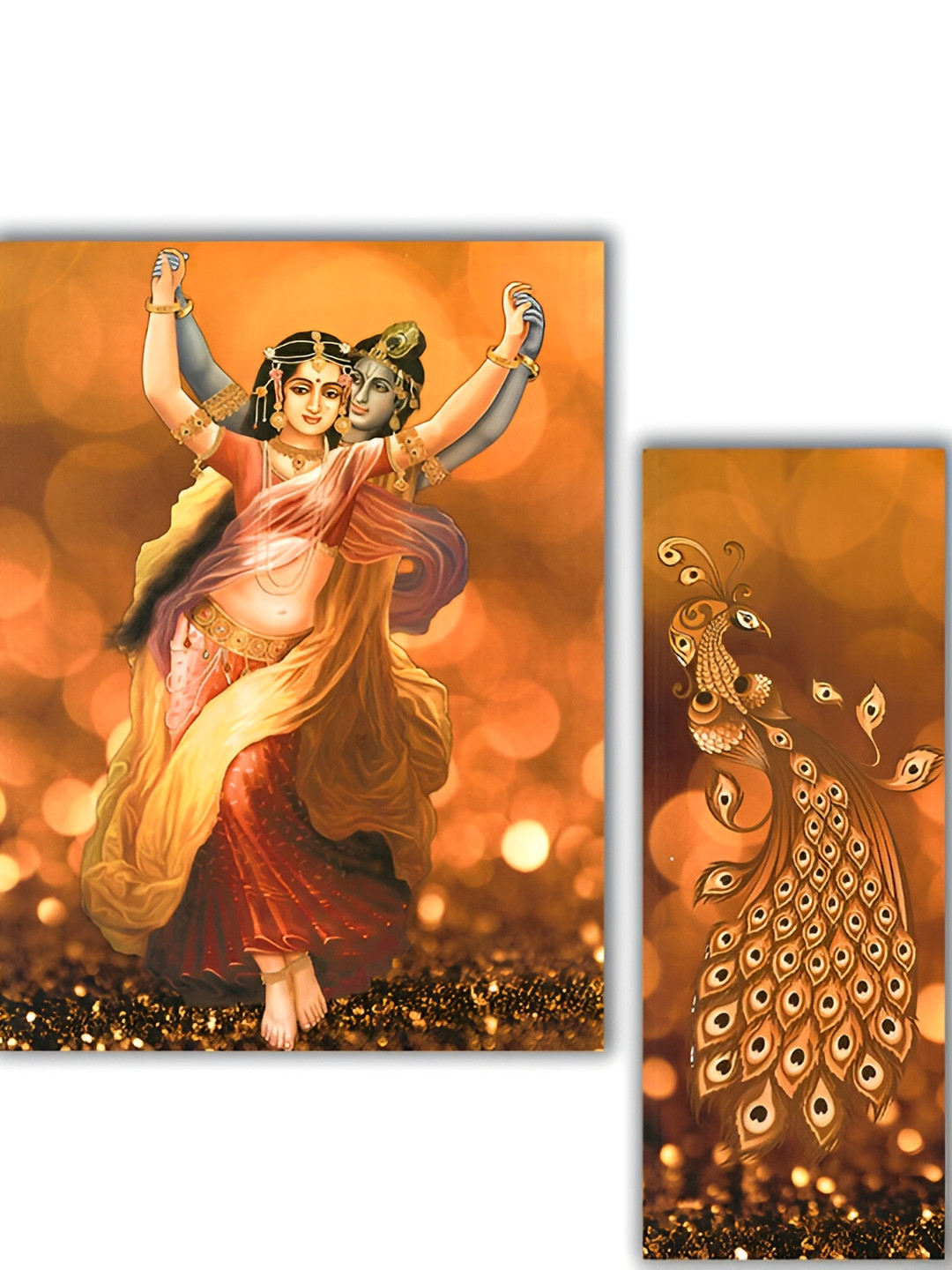 

WALLMAX Orange & Cream 3 Pieces Religious Wall Art