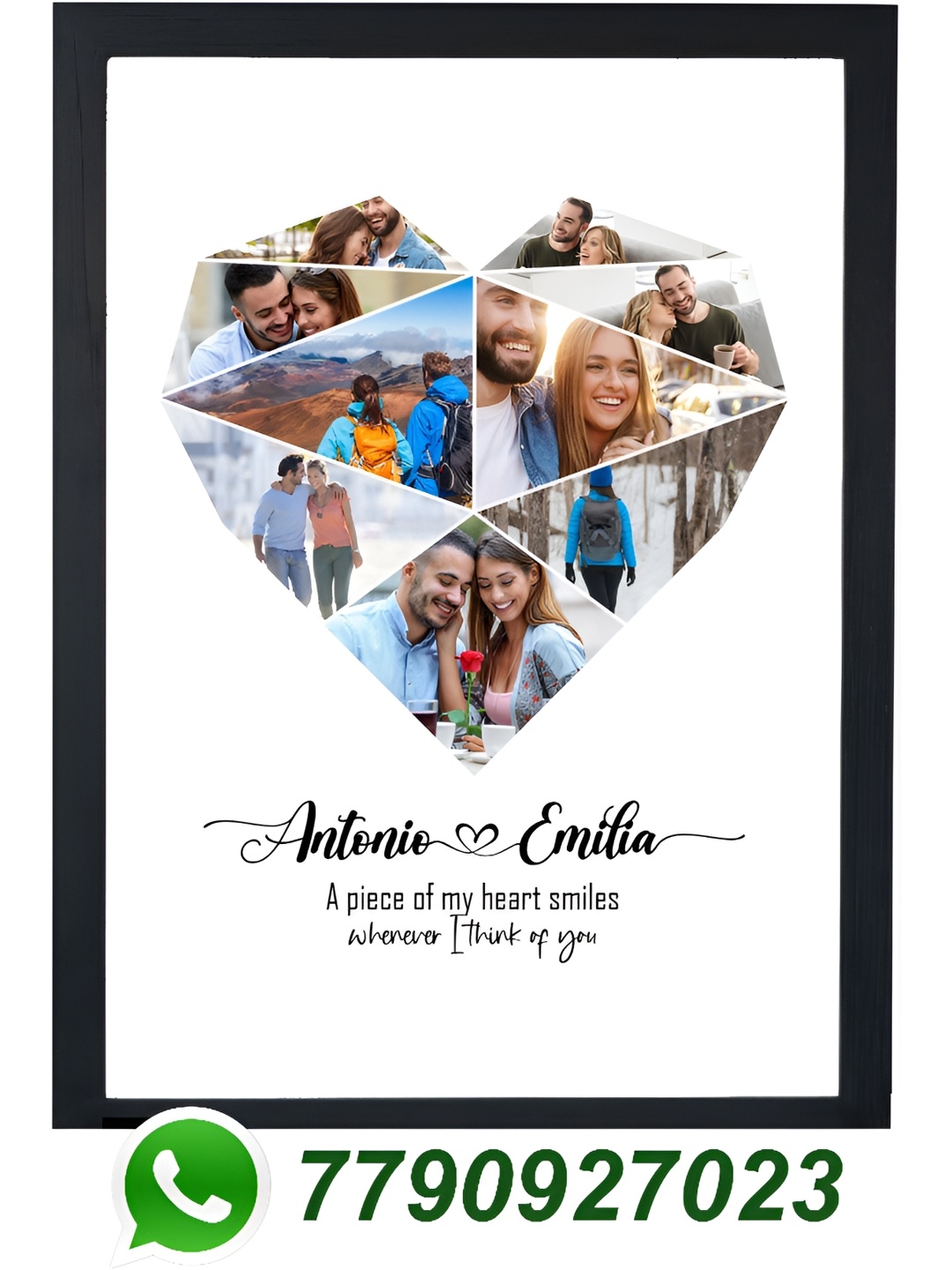 

WALLMAX Black & White Rectangular Wall Photo Frame
