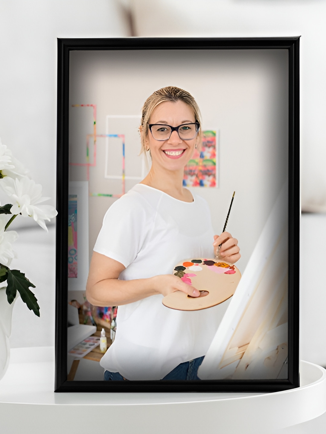 

WALLMAX Black & Transparent Rectangle Wall Photo Frame