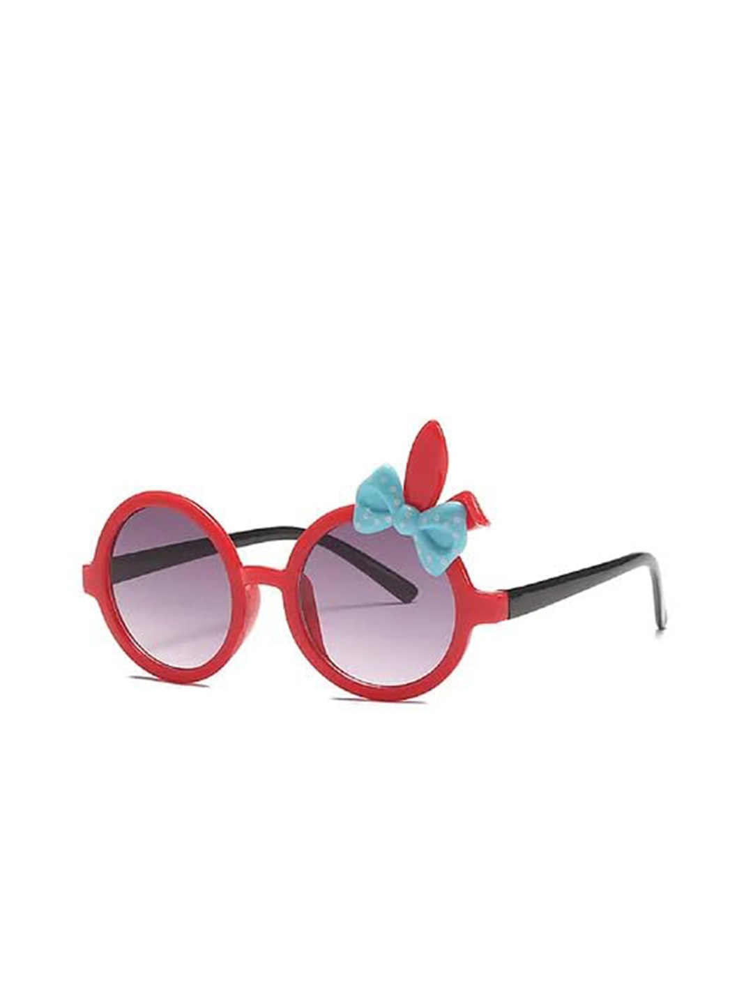 

SYGA Kids Round Sunglasses Goggles-EarTie-Red, Pink