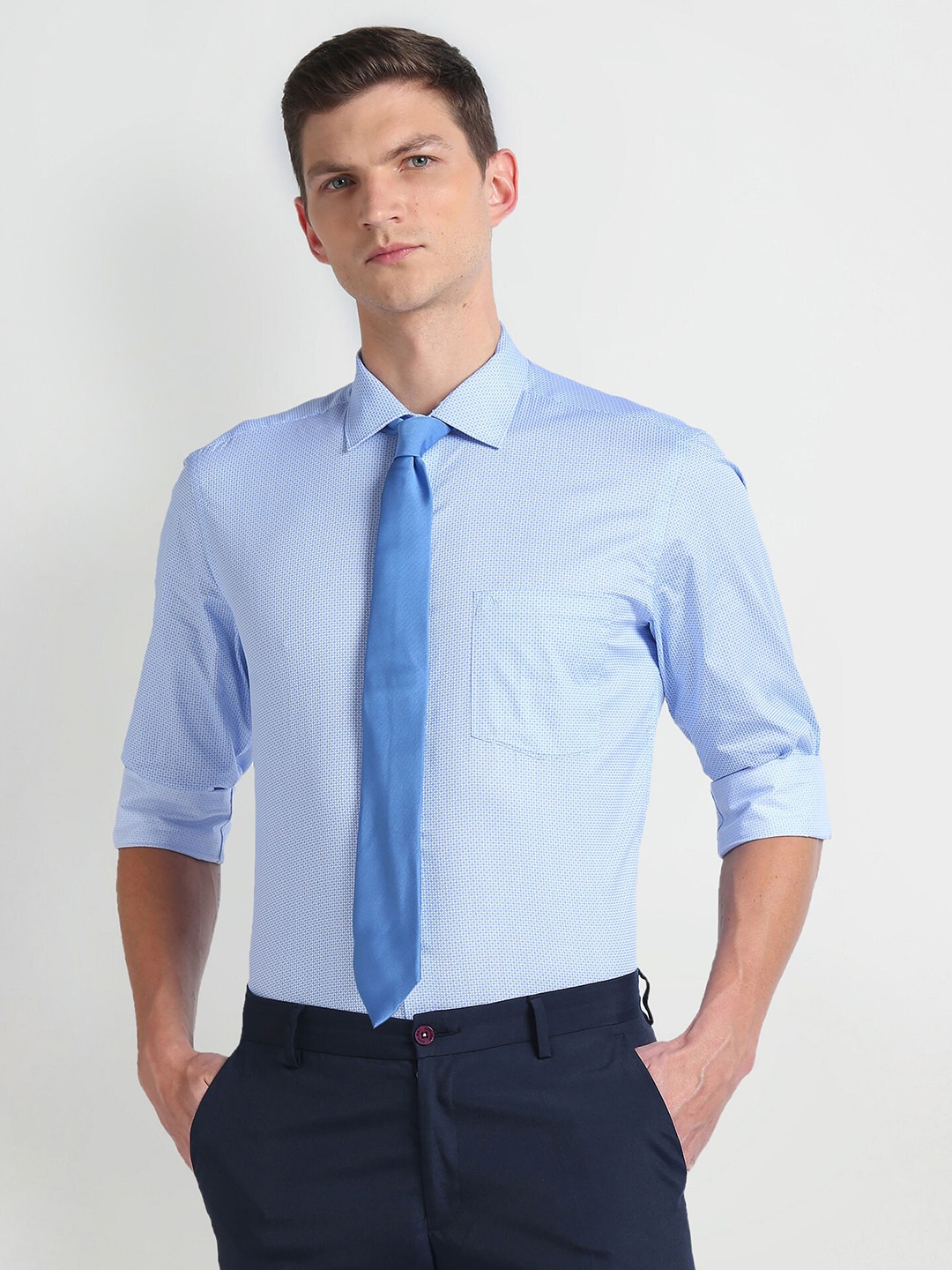 

Arrow Opaque Cotton Formal Shirt, Blue
