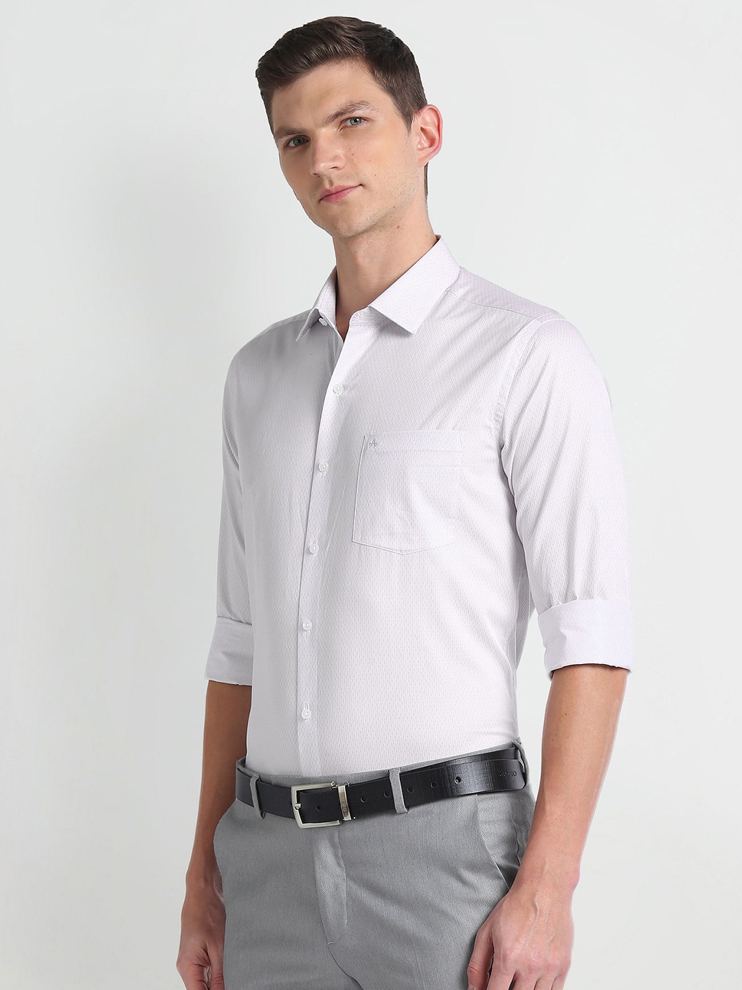 

Arrow Slim Fit Opaque Cotton Formal Shirt, Grey