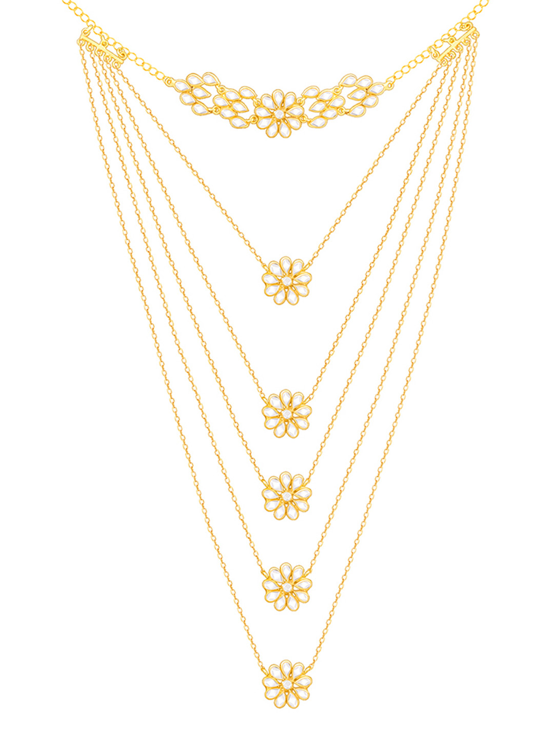 

GIVA Sterling Silver Gold-Plated Layered Necklace