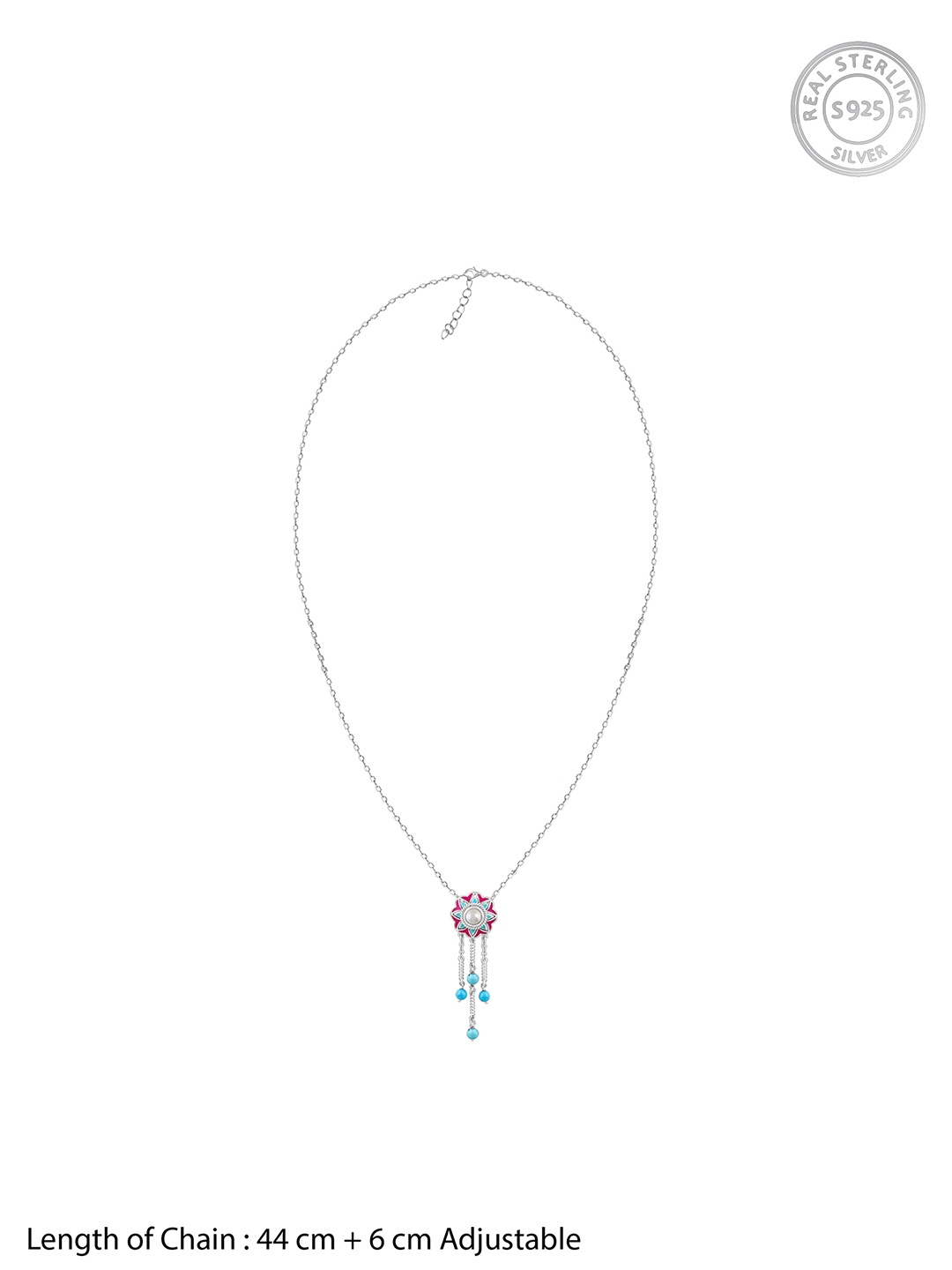 

GIVA 925 Silver Beaded Oxidized Necklace