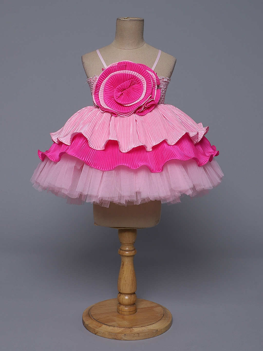 

TINY MINY ME Girls Satin Fit & Flare Dress, Pink