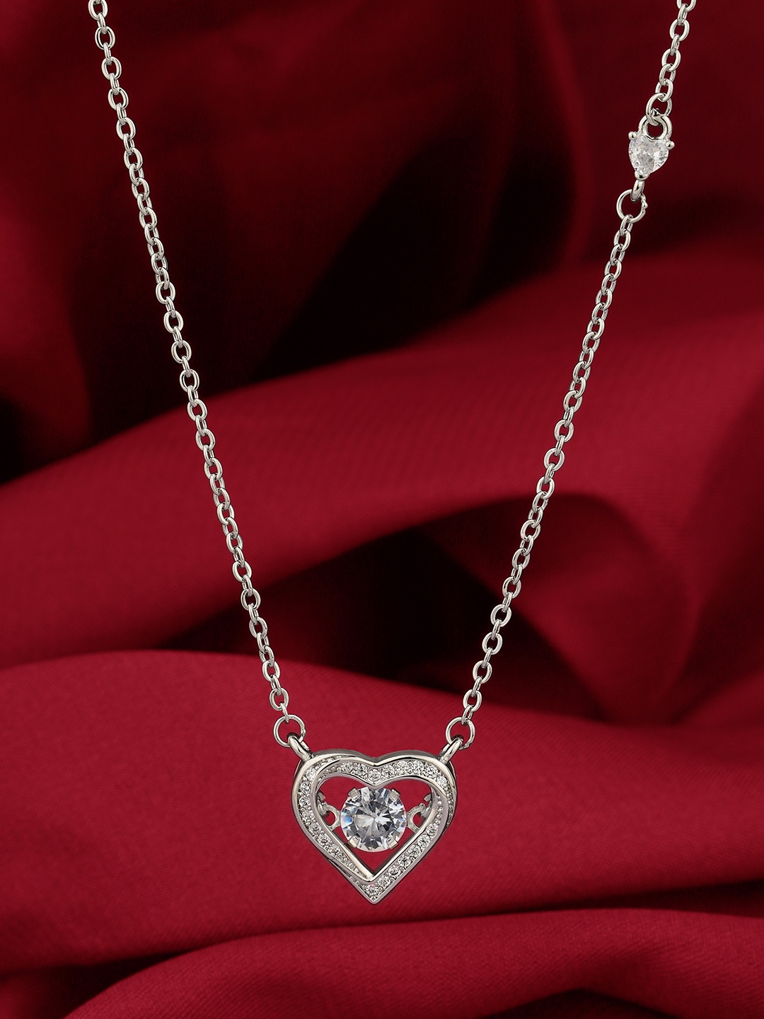 

Carlton London Brass Silver-Plated Necklace