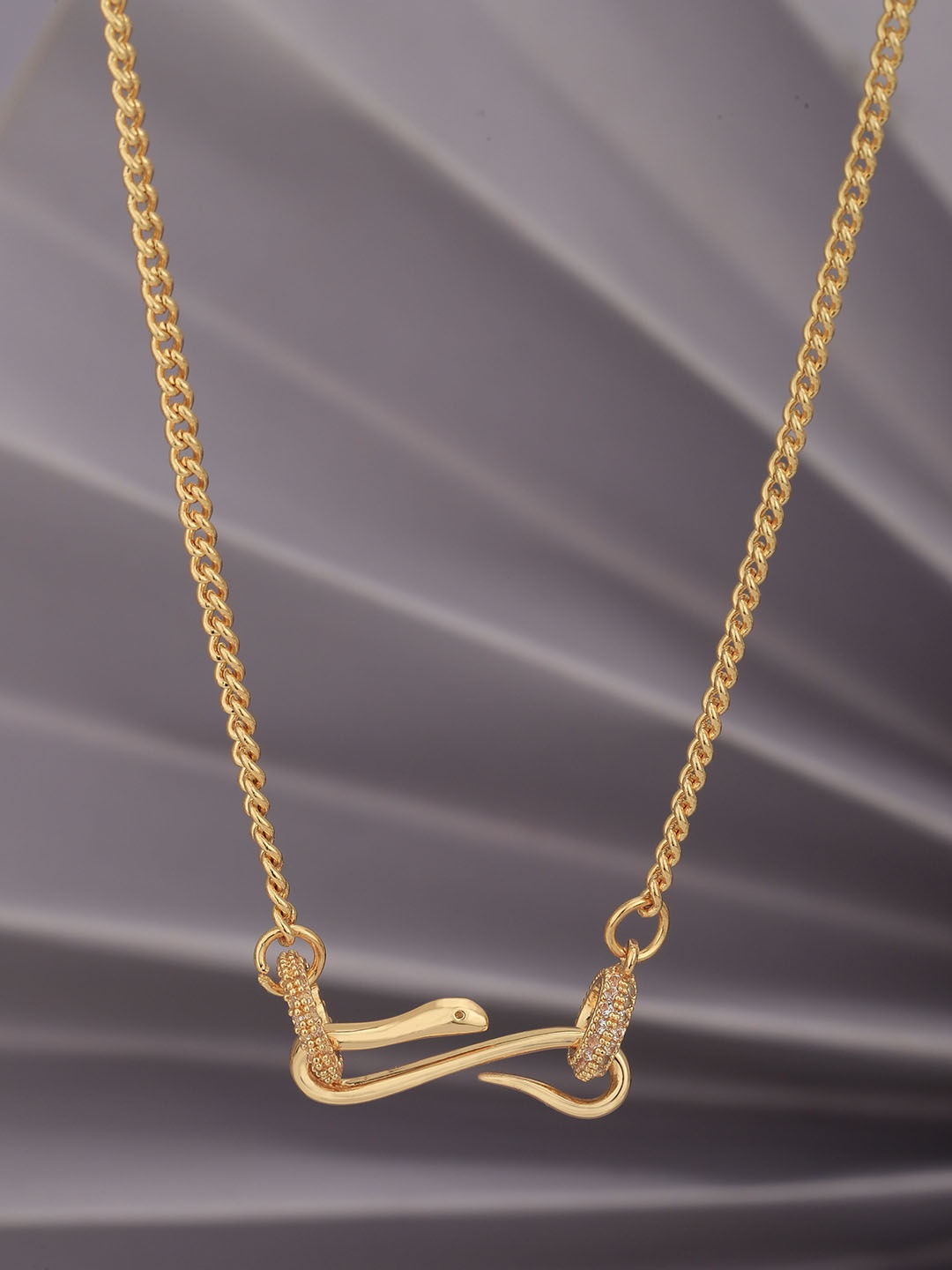 

Carlton London Brass Gold-Plated Necklace