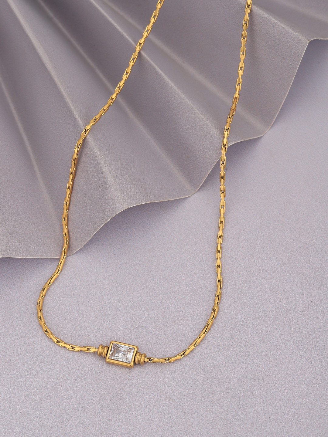 

Carlton London Gold-Plated Crystals Necklace