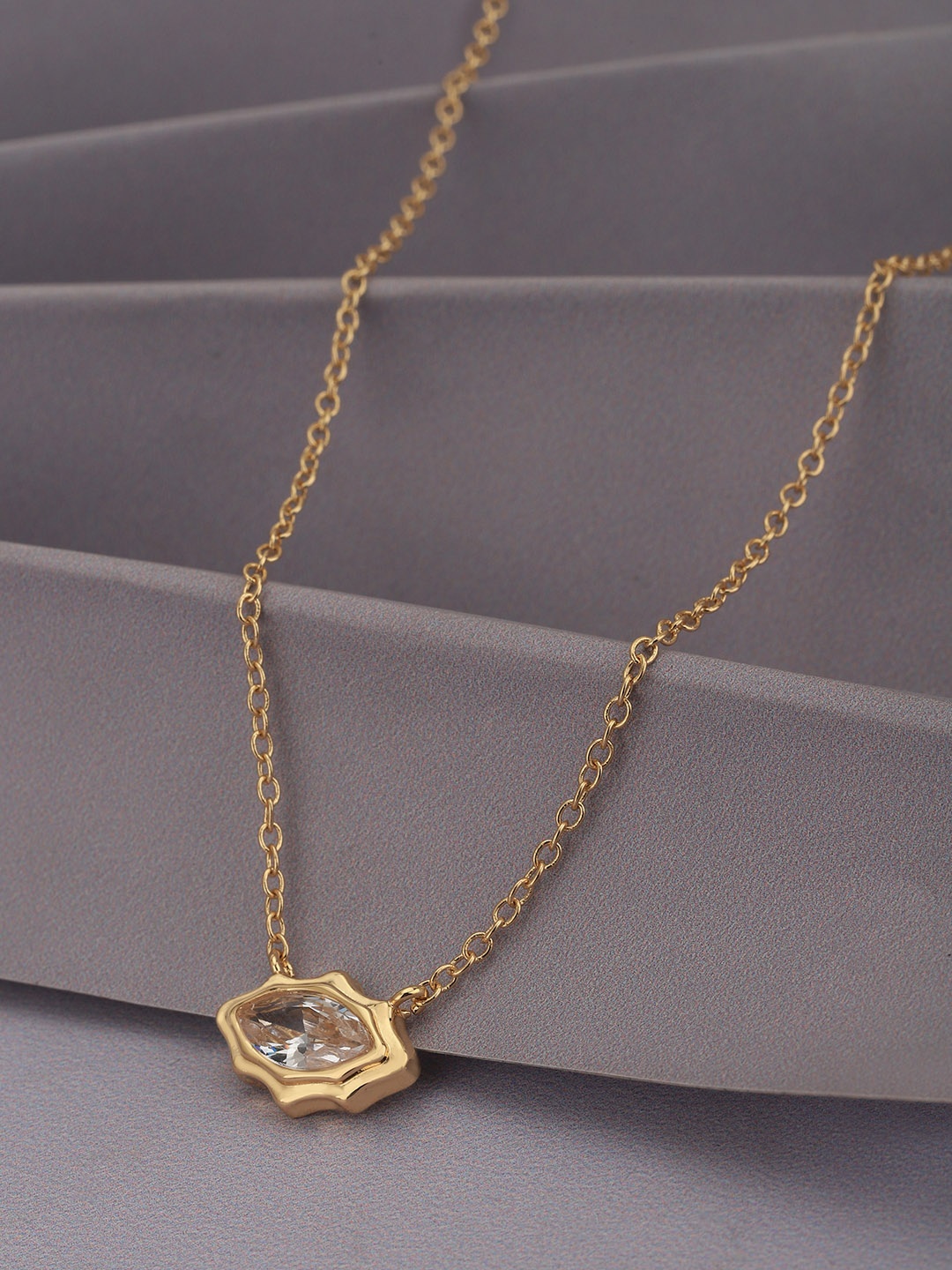 

Carlton London Gold-Plated Crystals Necklace