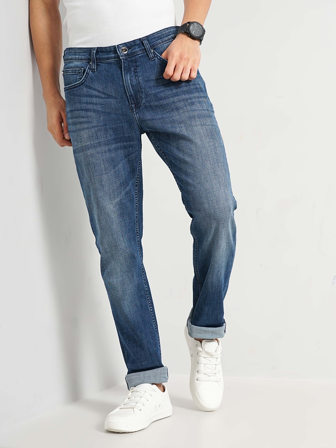 

Celio Men Jean Slim Fit Light Fade Cotton Jeans, Blue