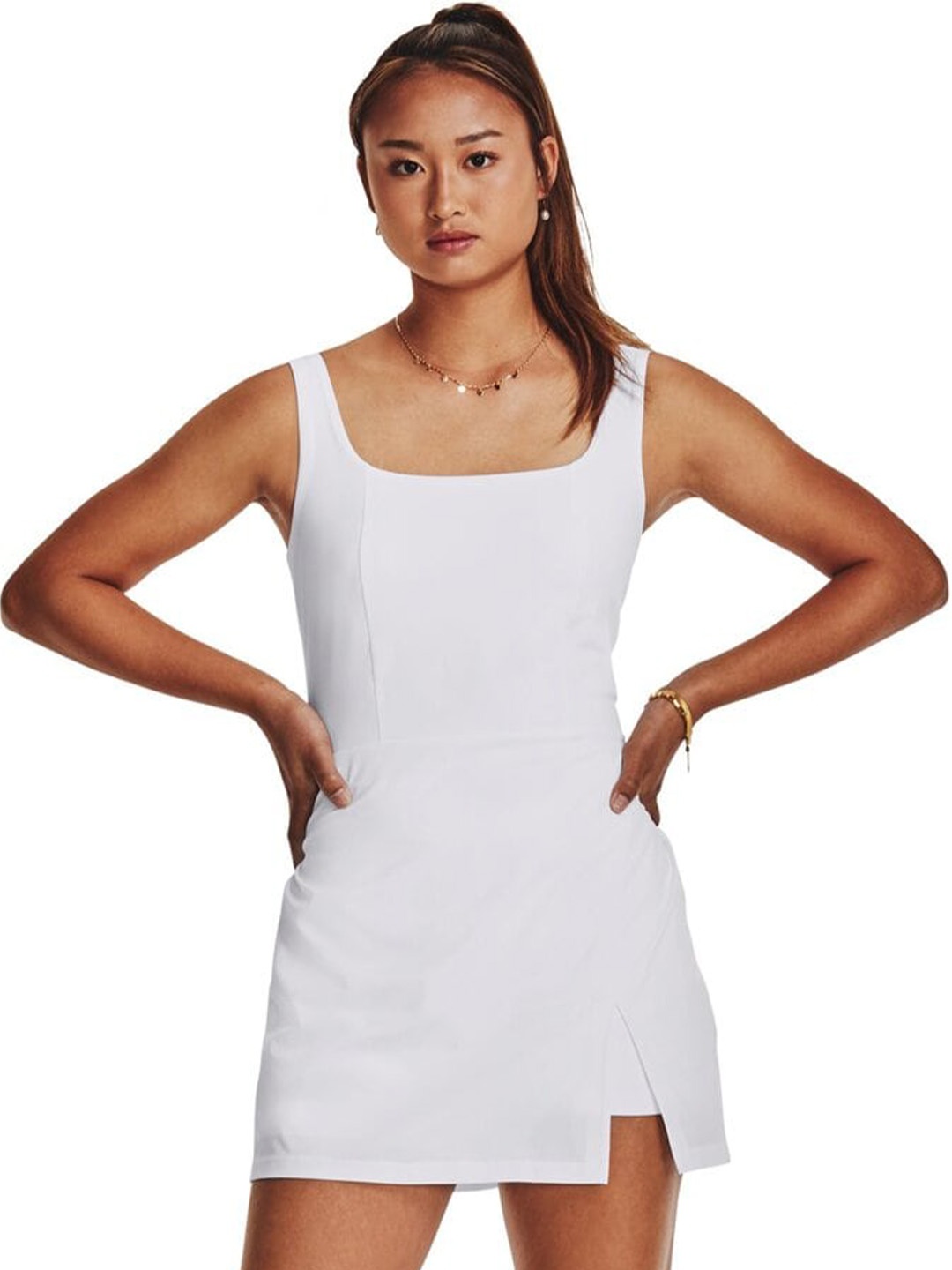 

UNDER ARMOUR Square Neck Mini Sports Dress, White