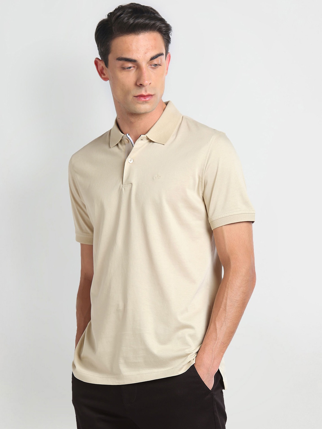 

Arrow Cotton Polo Collar T-shirt, White