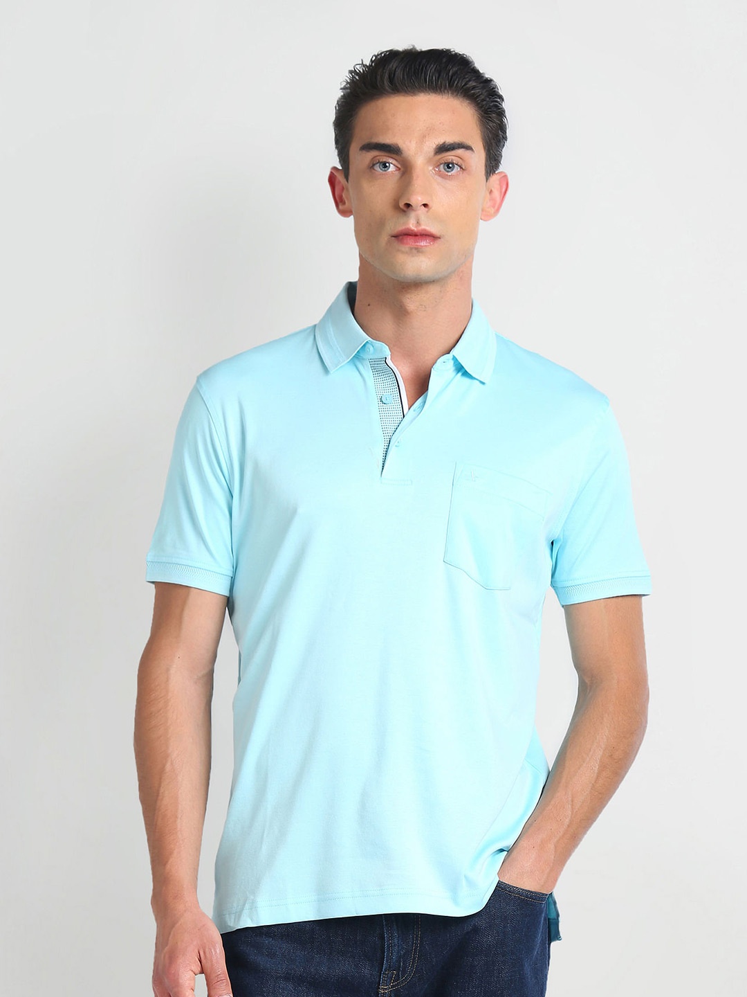 

Arrow Polo Collar Casual T-shirt, Blue