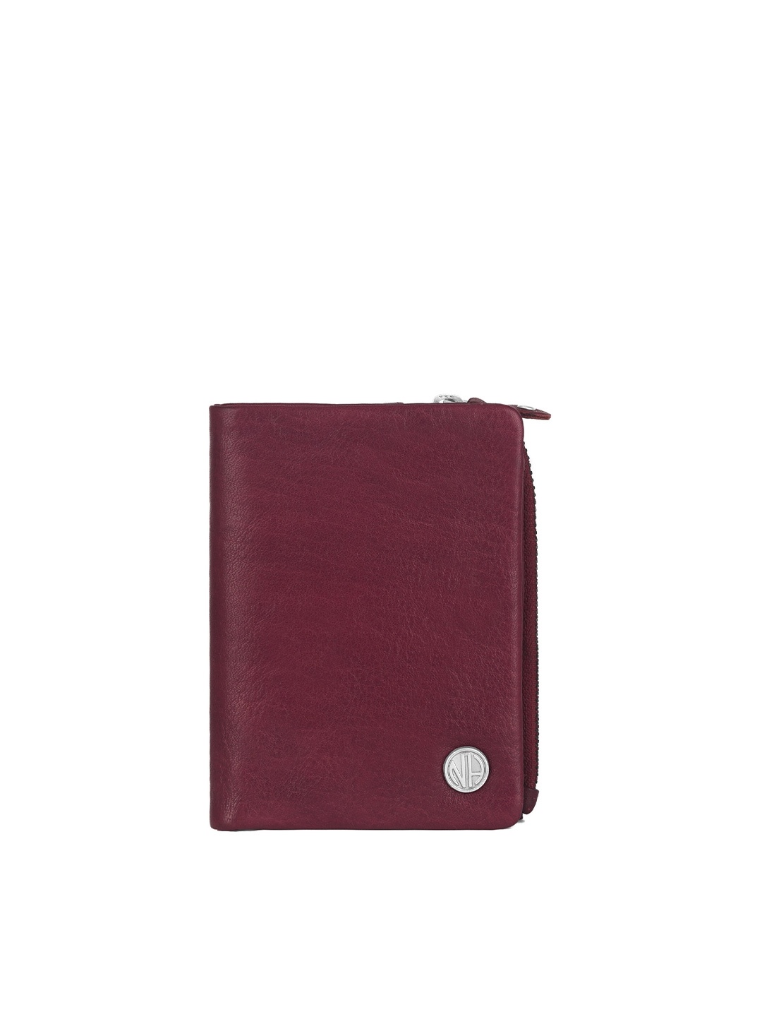 

NAPA HIDE Women Leather Zip Around Wallet, Maroon