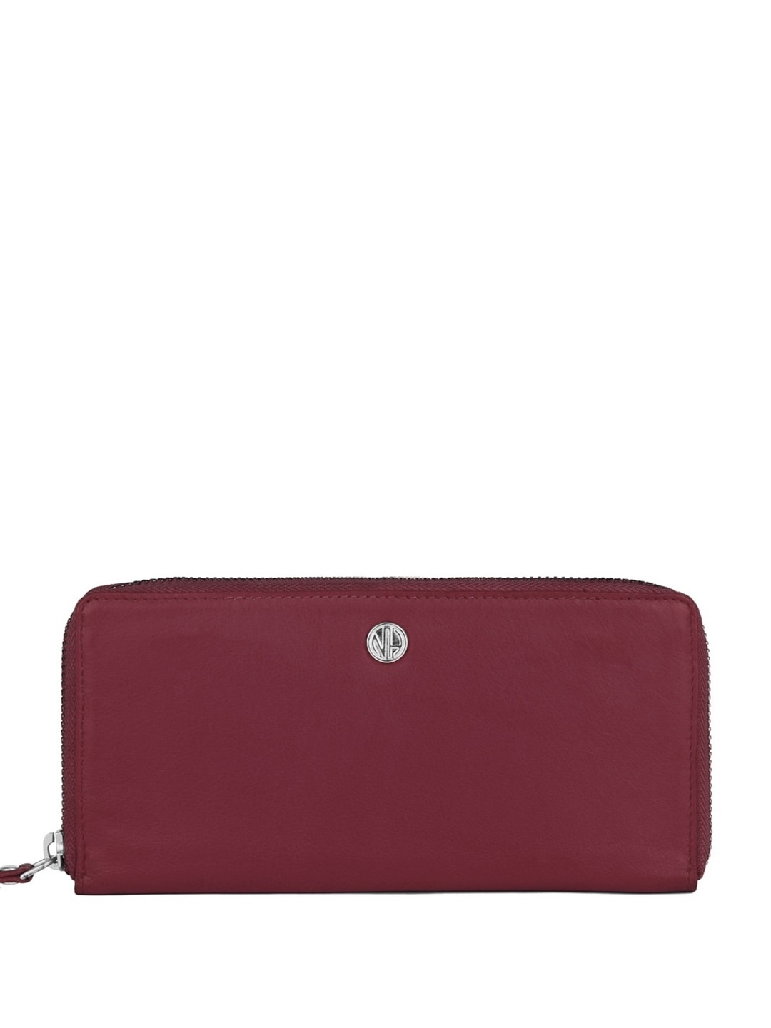 

NAPA HIDE Women RFID Leather Zip Around Wallet, Maroon