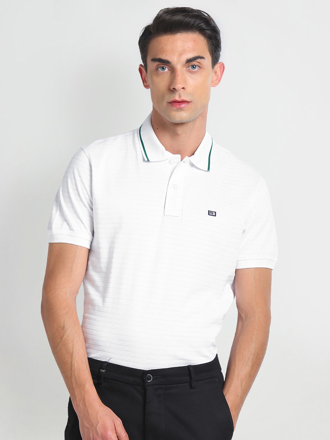 

Arrow Sport Polo Collar Cotton T-shirt, White