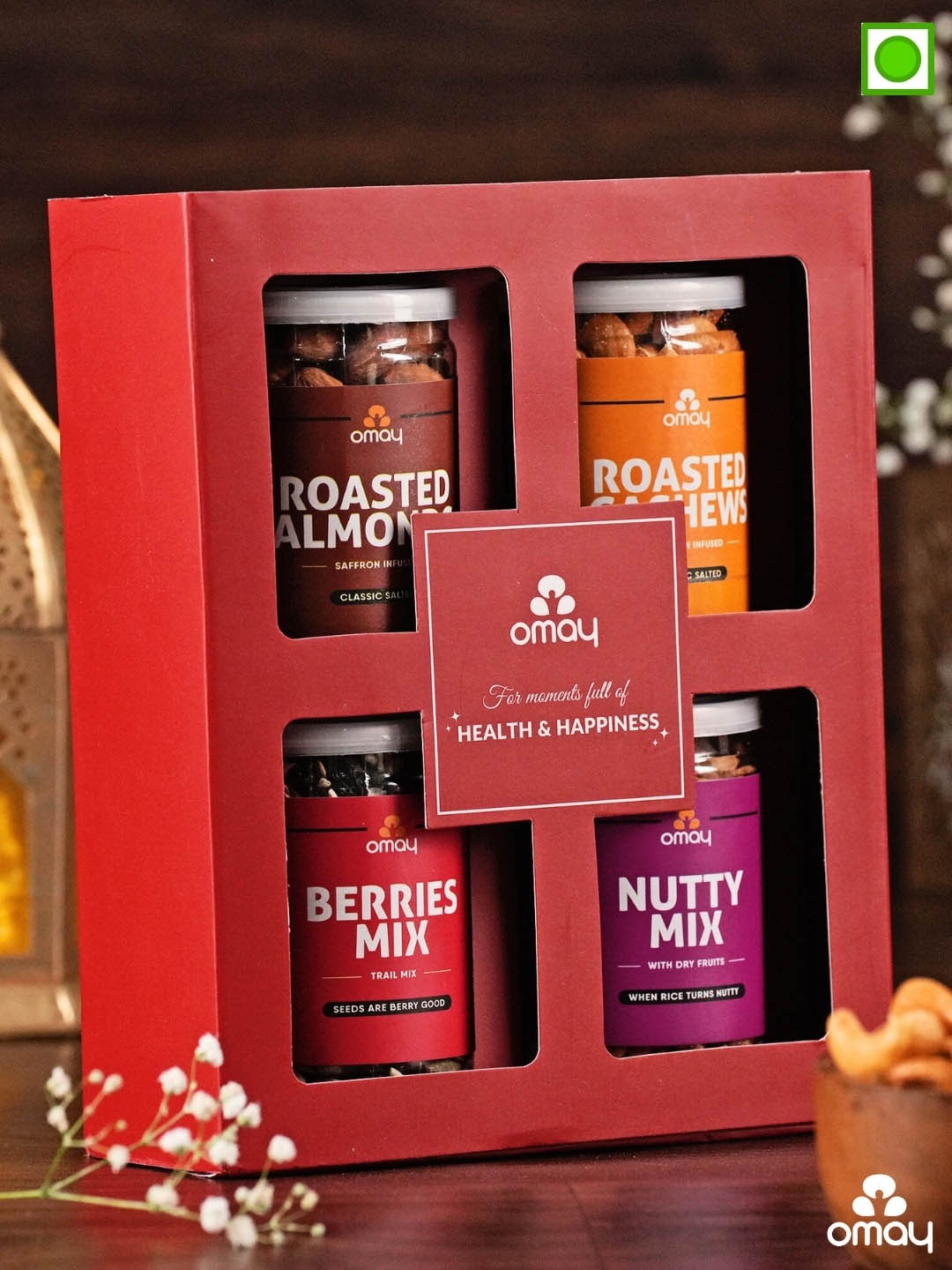 

Omay Foods Wholesome Treats Gift Box, Red