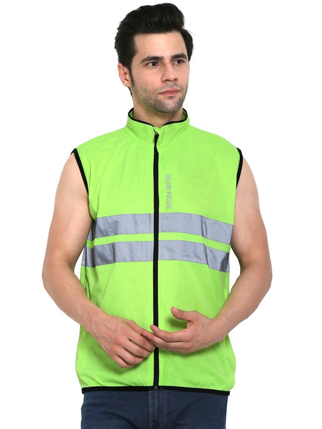 

BLUEFICUS Men Colourblocked Tailored Jacket, Green