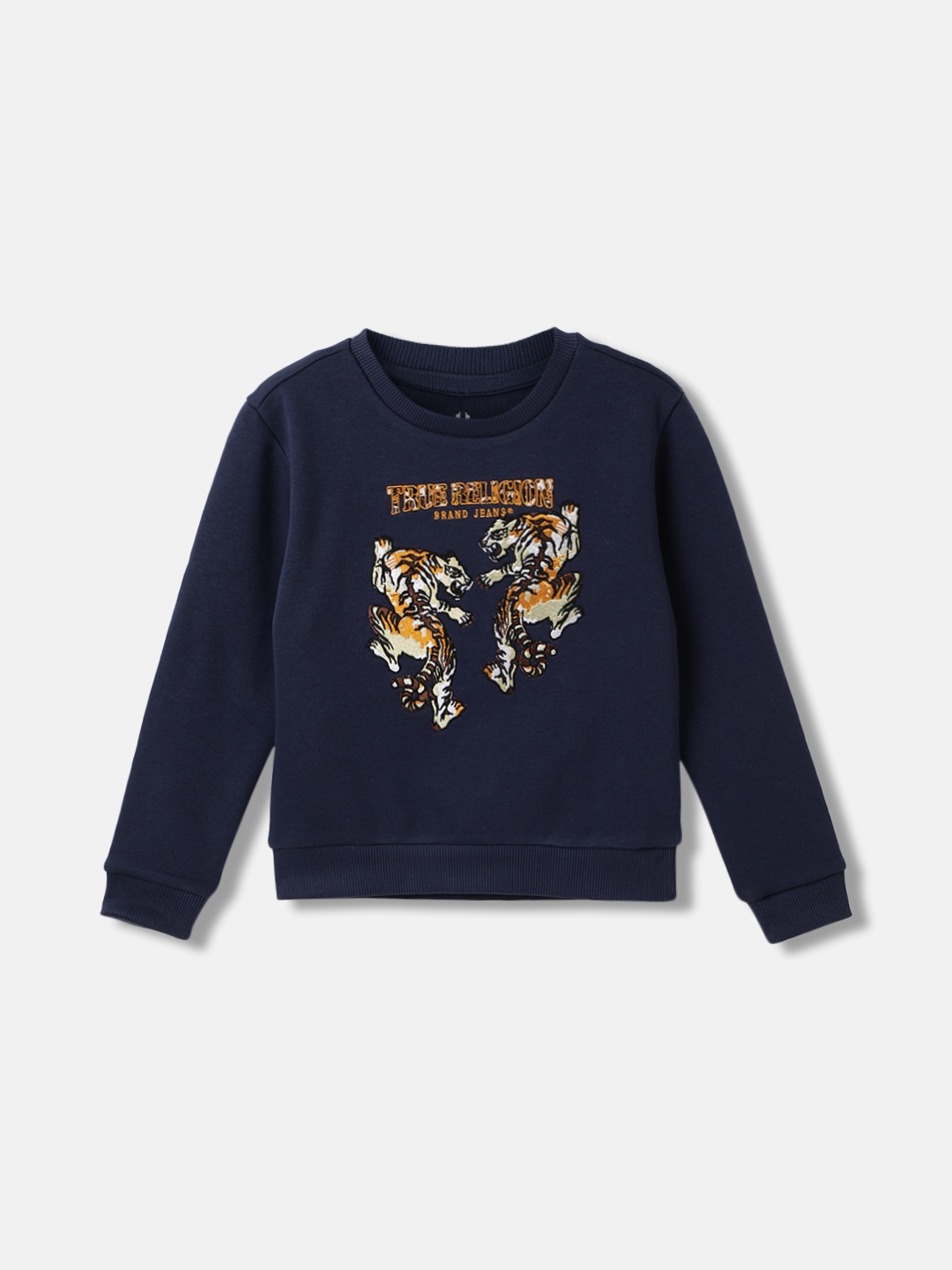 

True Religion Boys Graphic Printed Cotton Pullover Sweatshirt, Navy blue