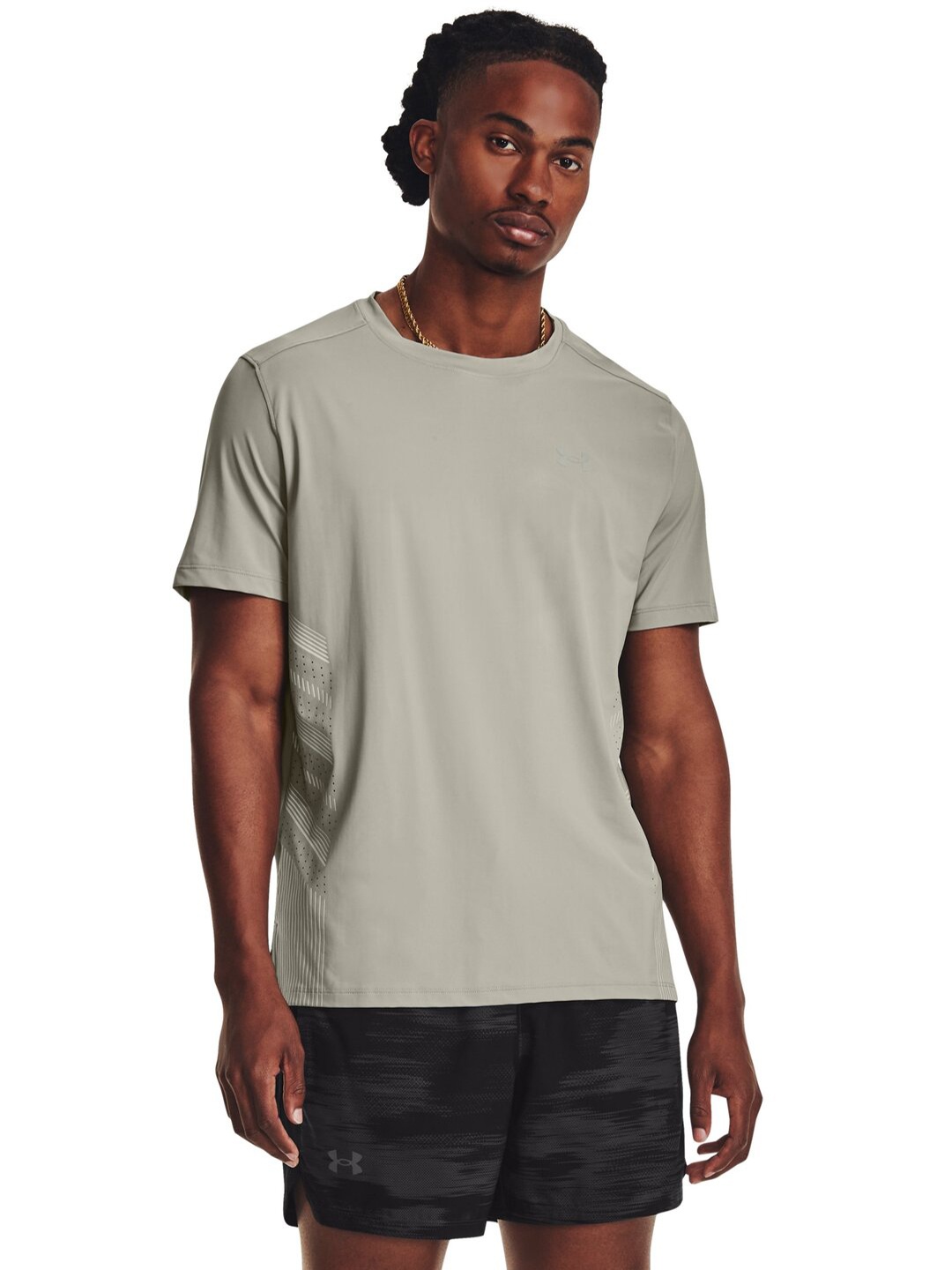 

UNDER ARMOUR Iso-Chill Laser Heat Short Sleeves Round Neck T-Shirt, Grey