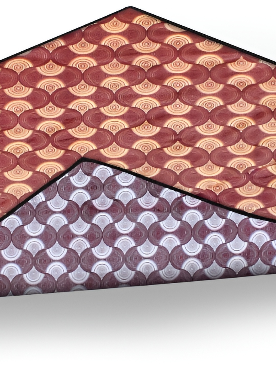 

Stylista Brown & Maroon Geometric Printed Waterproof Rectangular Reversible Bed Server Mat