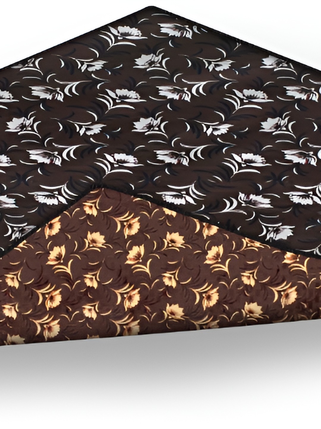 

Stylista Brown & White Floral Reversible Bed Server Mat