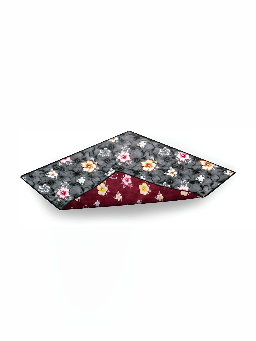 

Stylista Grey & Maroon Floral Printed Rectangular Reversible Table Placemat