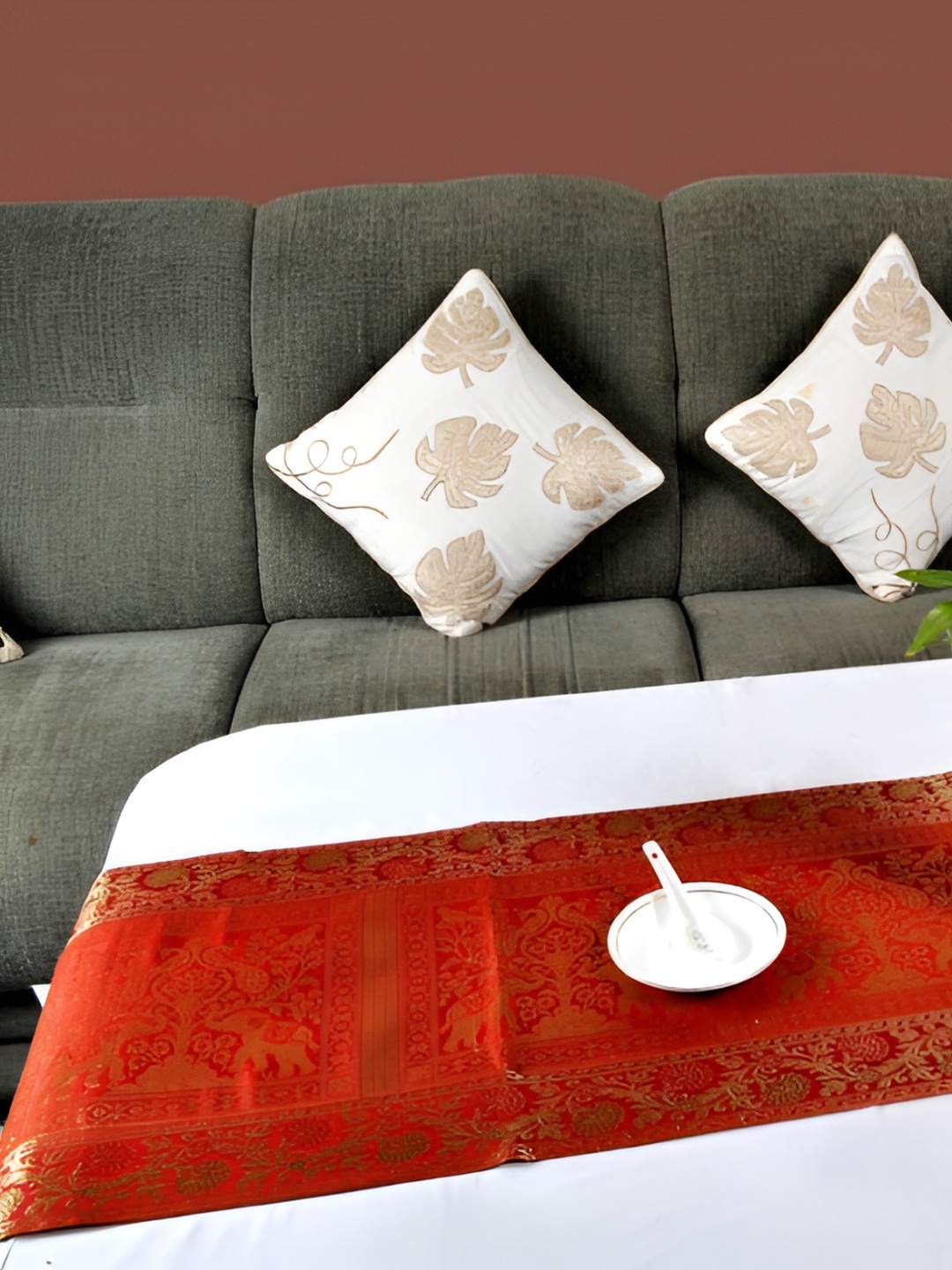 

Lal Haveli Red Ethnic Motifs Table Runners