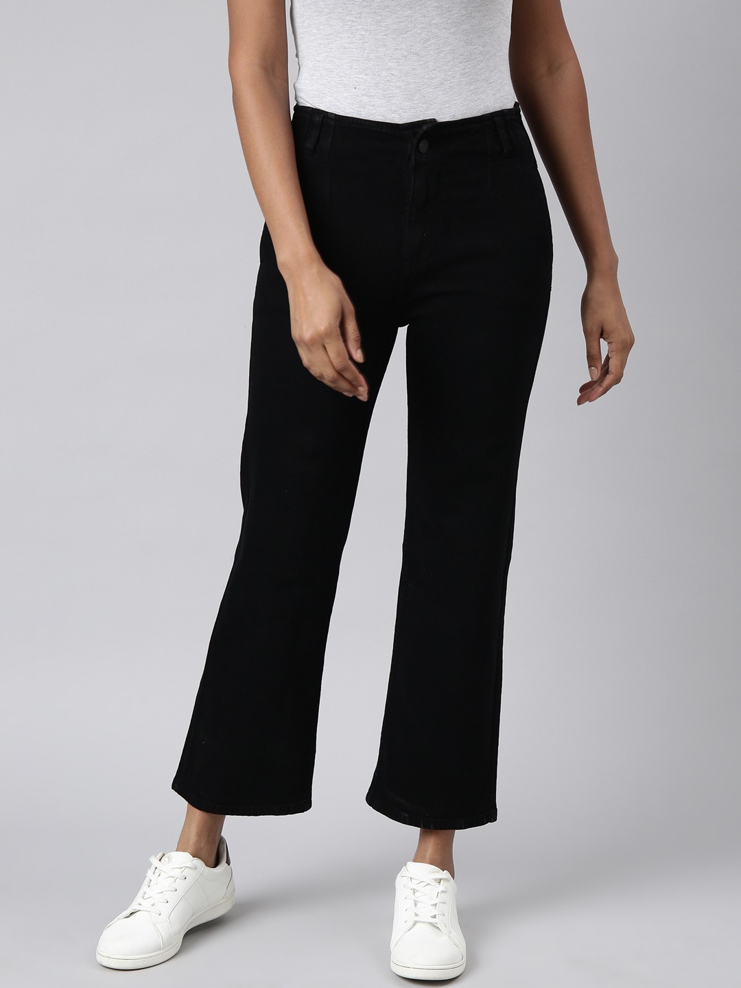 

SHOWOFF Women Black Jean Straight Fit Clean Look Stretchable Jeans