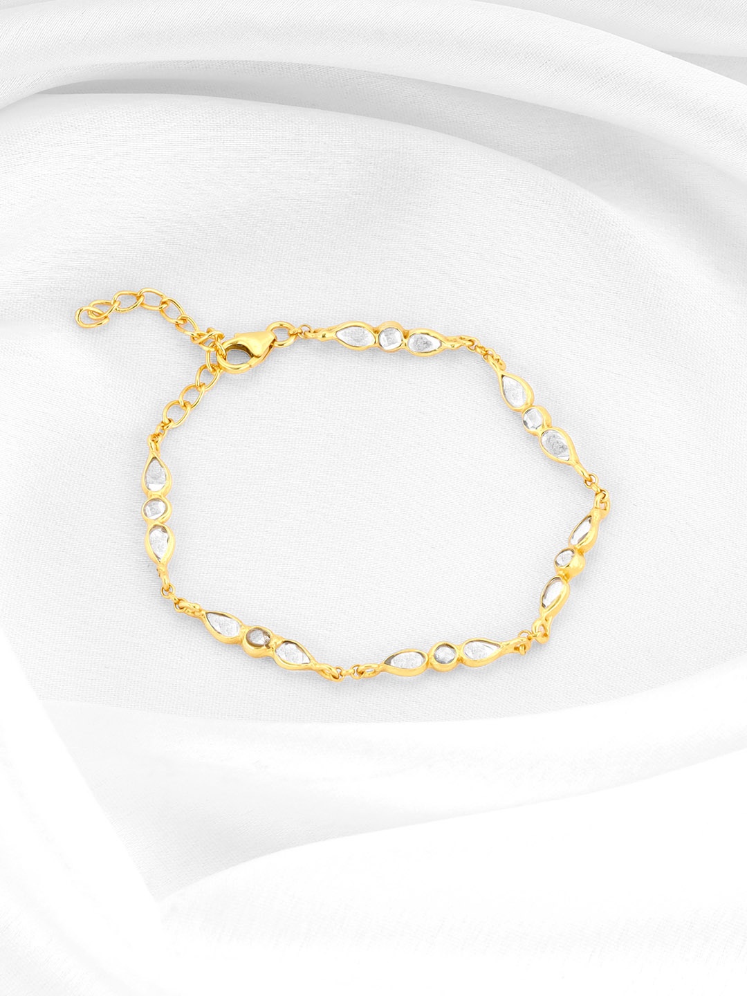 

GIVA Sterling Silver Gold-Plated Link Bracelet