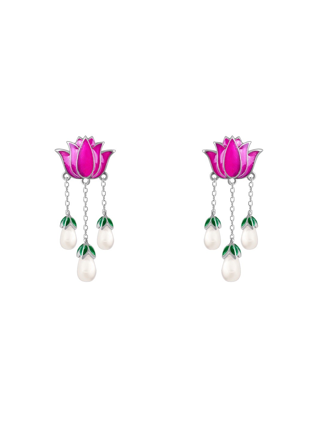 

GIVA Silver-Toned Contemporary Drop Earrings
