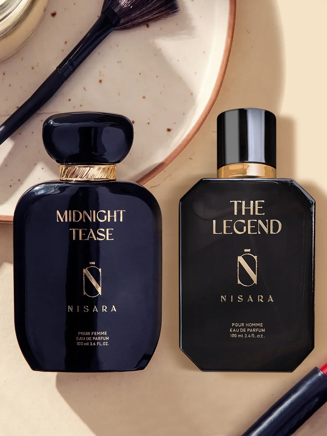 

NISARA Midnight Tease & The Legend 2-Pcs Long Lasting Eau De Parfum - 100ml Each, Na