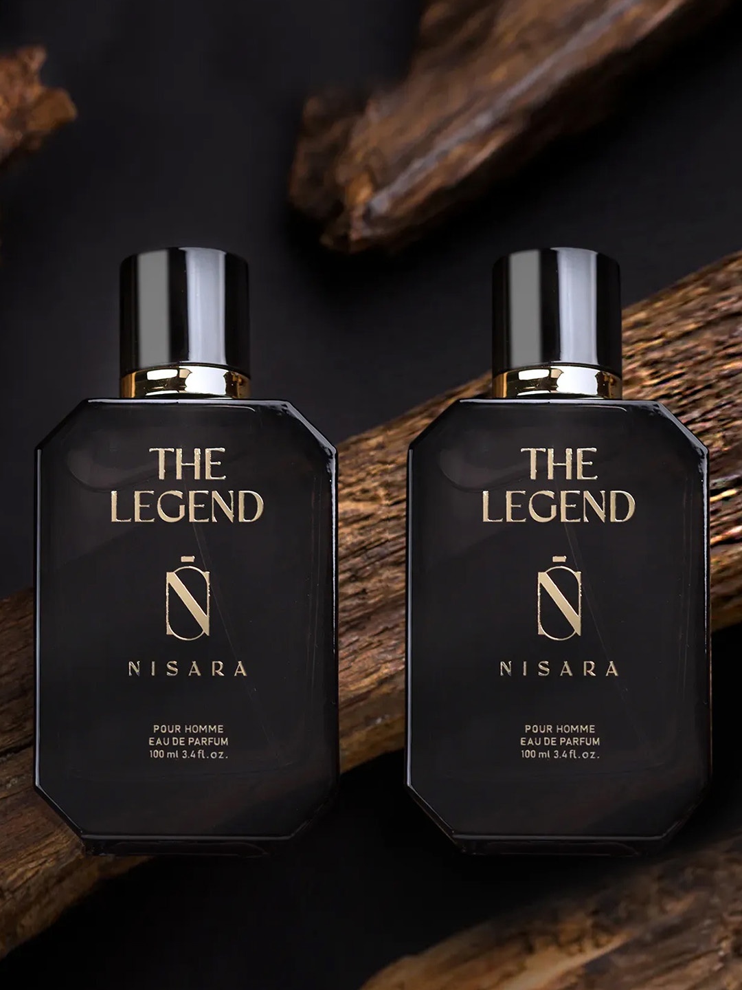 

NISARA The Legend 2-Pcs Long Lasting Eau De Parfum 100ml Each, Na